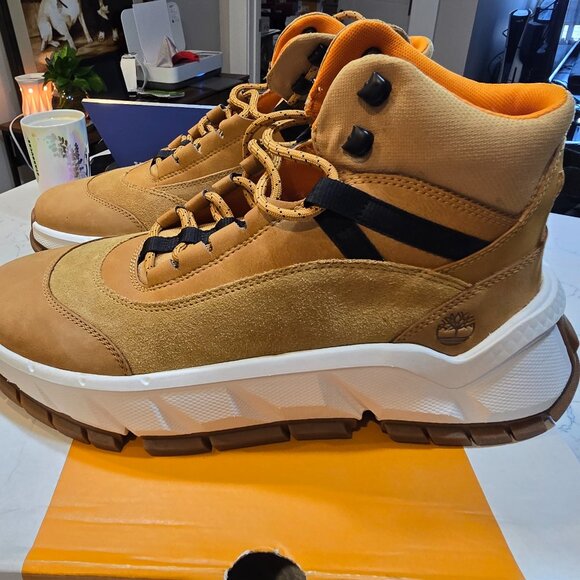 Timberland Turbo TB0A41GU Hiking Boots Men's Wheat Nubuck Leather Ankle SIZE 10 - Picture 1 of 13